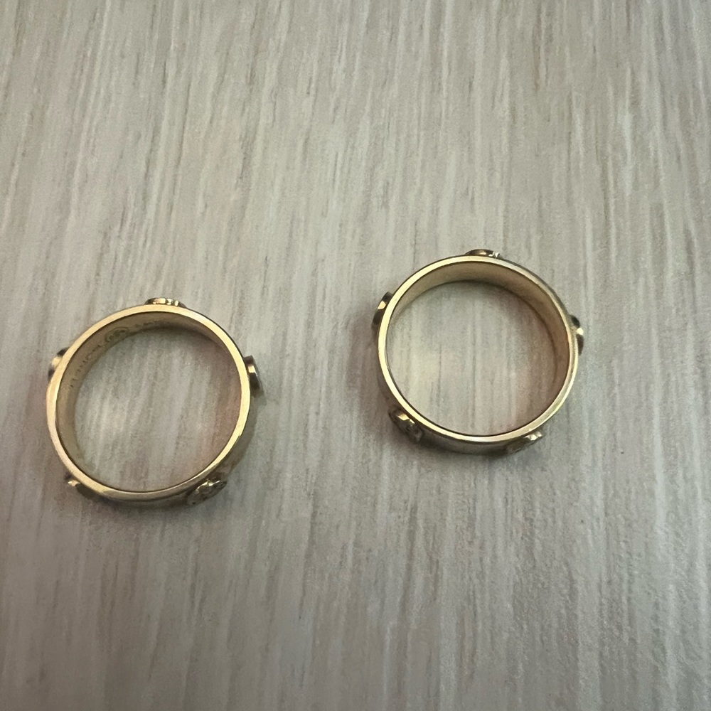 Two Tory Burch miller stud rings